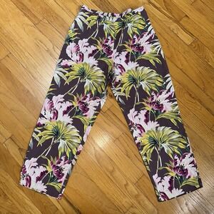 Tommy Bahama Hawaiian Coastal Beach Silk Stretch Cropped Pants 4 Resort Vacation